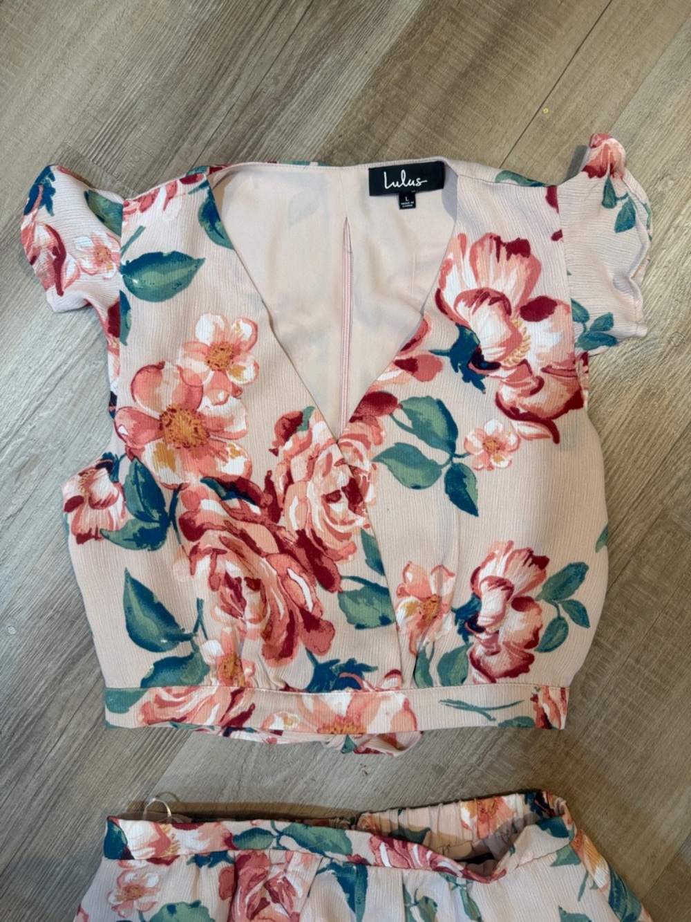 Lulu's Pink Floral Two-Piece Maxi Dress - Picture 2 of 7